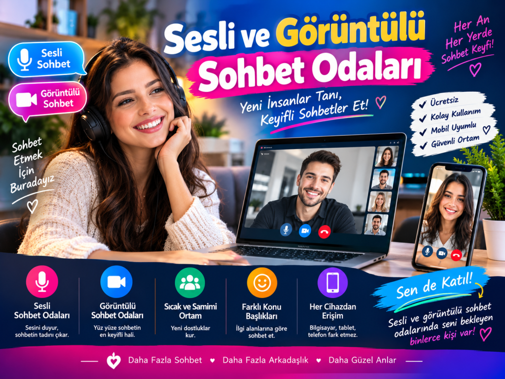 Sesli ve Görüntülü Sohbet Odaları 1 Sesli ve Goruntulu Sohbet Odalari